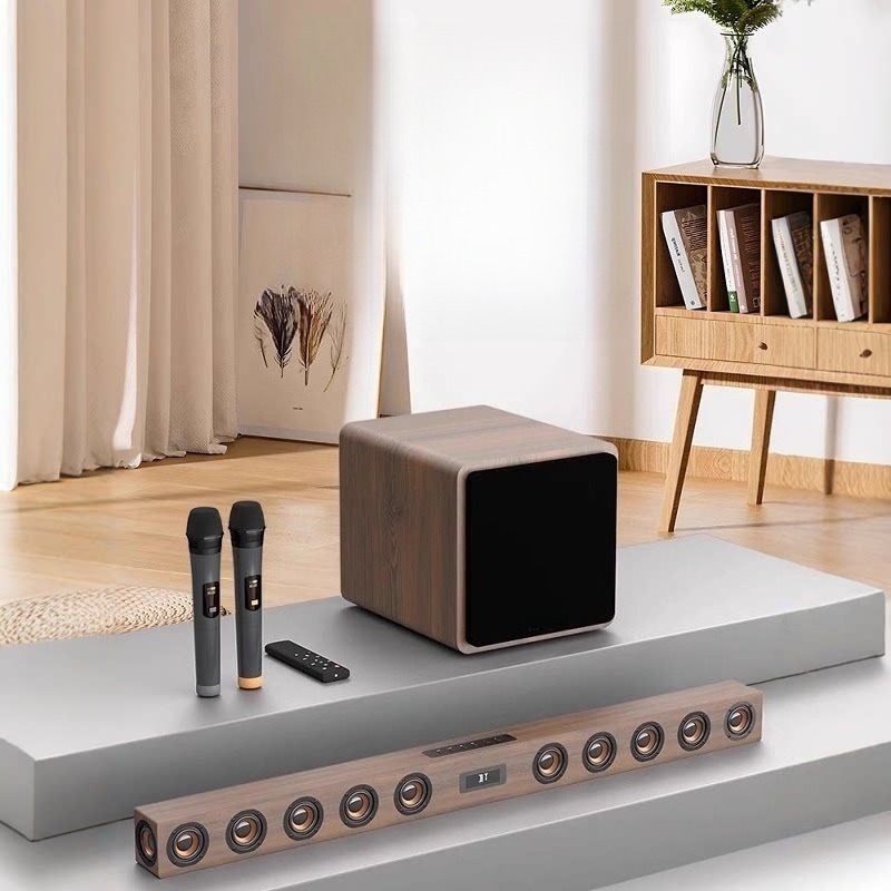 Home Cinema Karaoke Projector - Conjunto de Alto-falantes de Parede Sem
