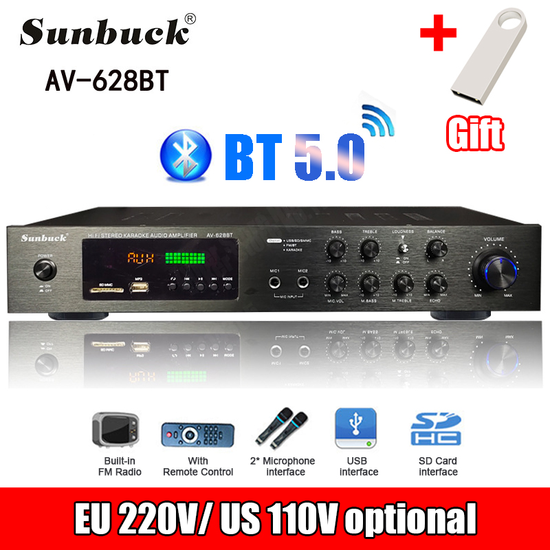 Home Cinema Heos - Amplificador de Potência Bluetooth 110/220V 2000W