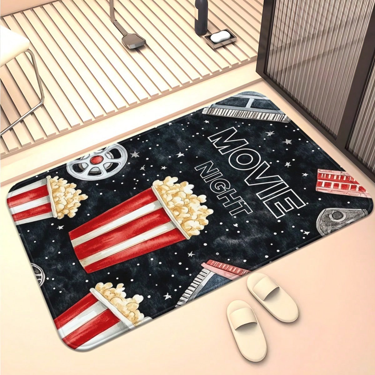 Home Cinema Room Size - Tapete de Entrada para Noite de