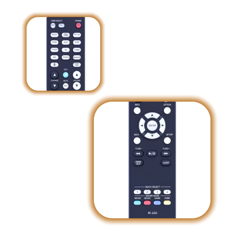 Home Cinema Denon - Controle Remoto Universal RC-1253 para Denon