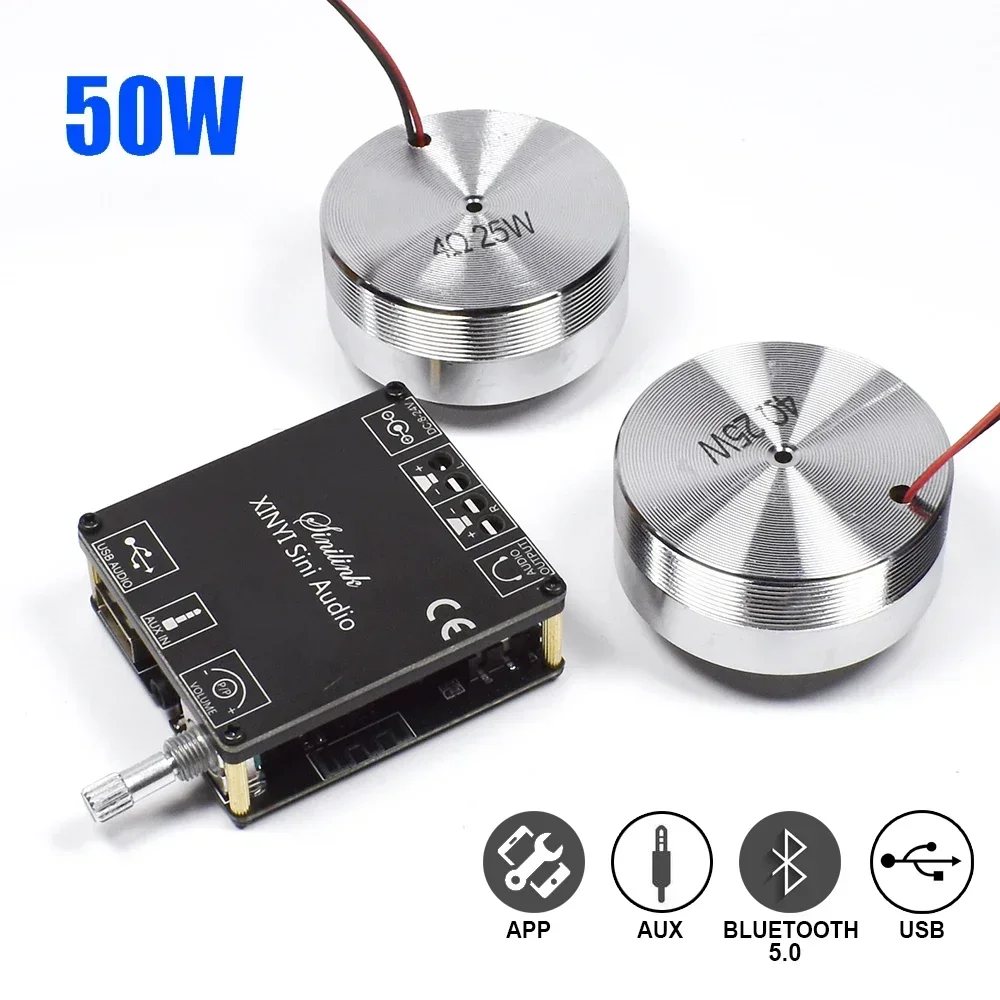 Home Cinema Sound System - 2*25w portátil estéreo vibração alto-falante de