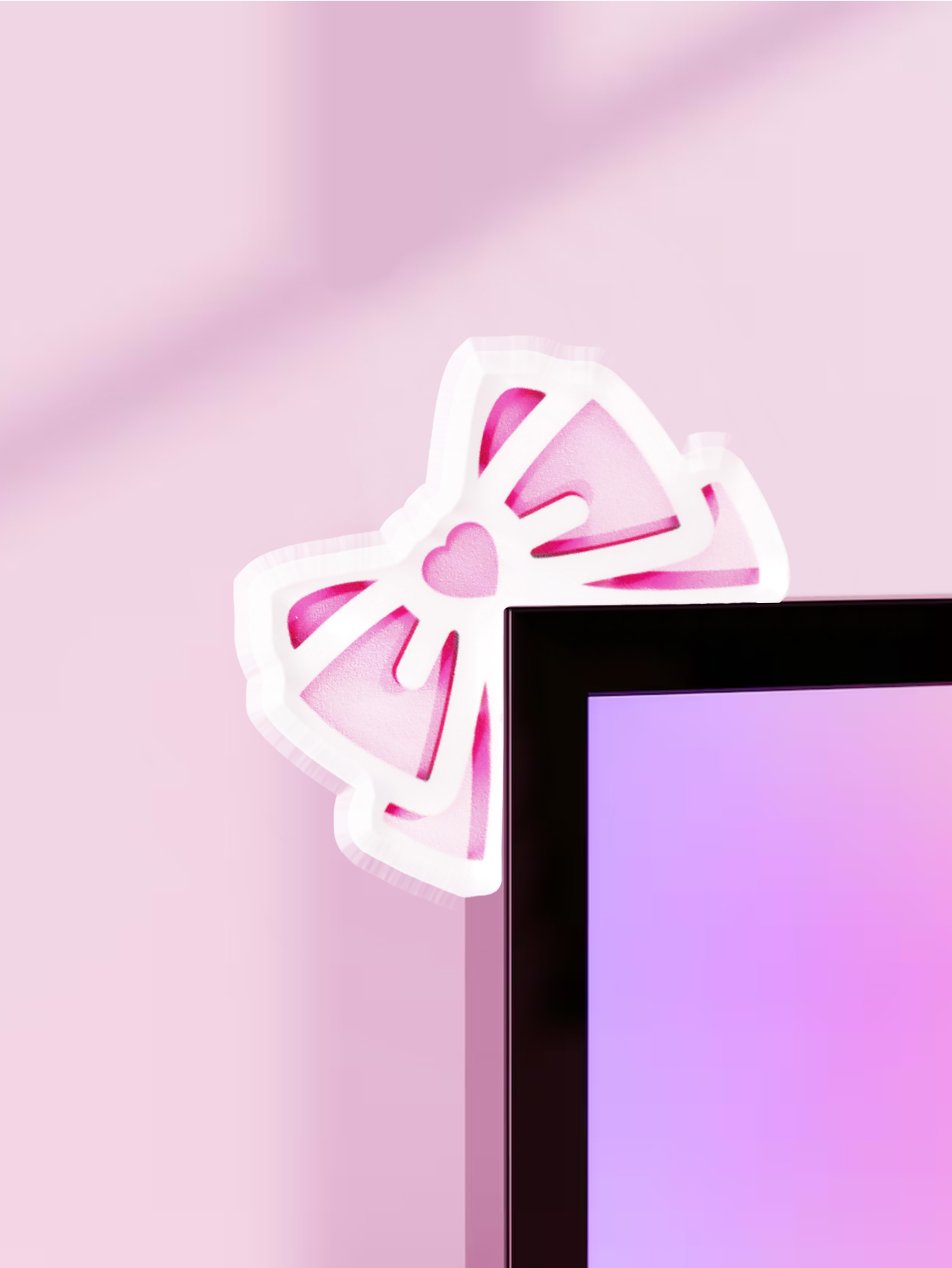 Home Cinema Pc - Kawaii arco monitor decoração rosa acrílico