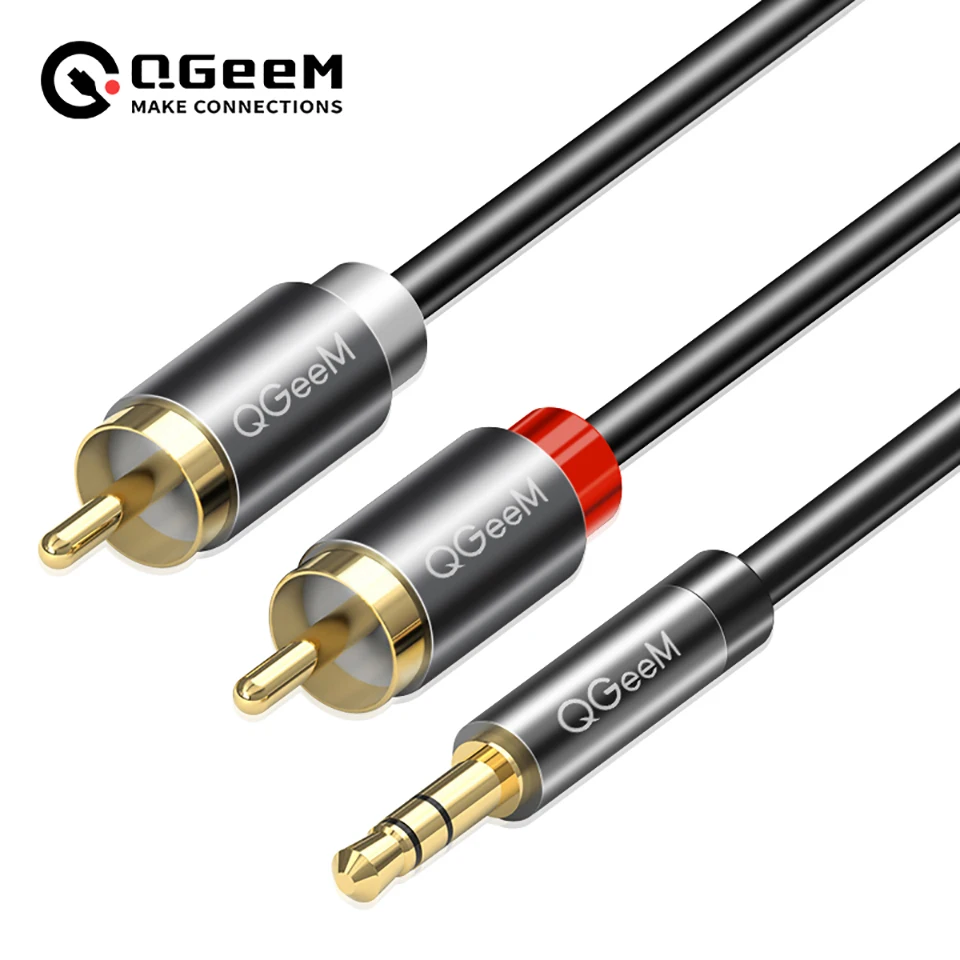 Cabo RCA QGeeM 2RCA para 3.5mm - Home Cinema Sound System avaliação e preço