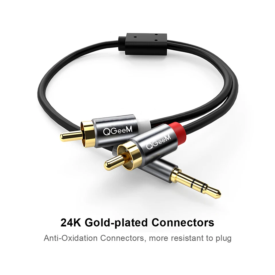 Cabo RCA QGeeM 2RCA para 3.5mm - Home Cinema Sound System avaliação e preço