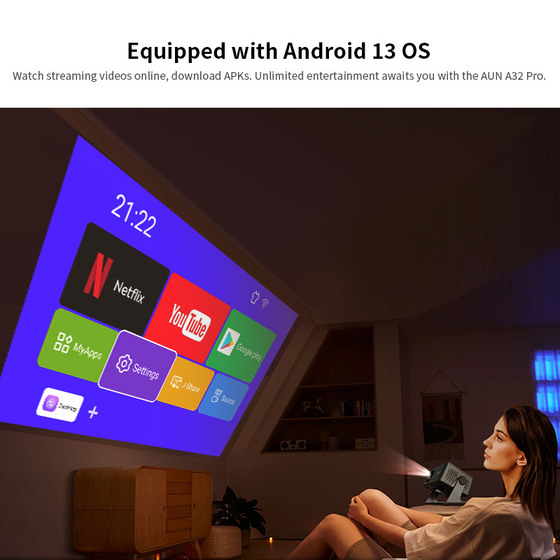 Projetor Android AUN A32 Pro M - Home Cinema Mini avaliação e preço