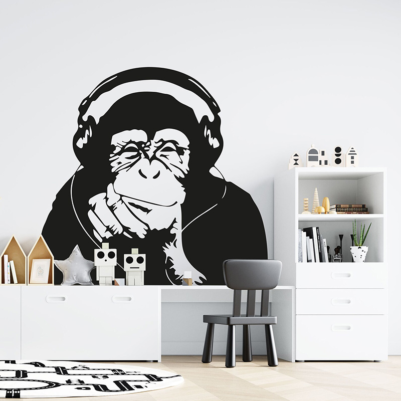 Banksy Pensando Macaco Vinyl W - Home Cinema Wall avaliação e preço