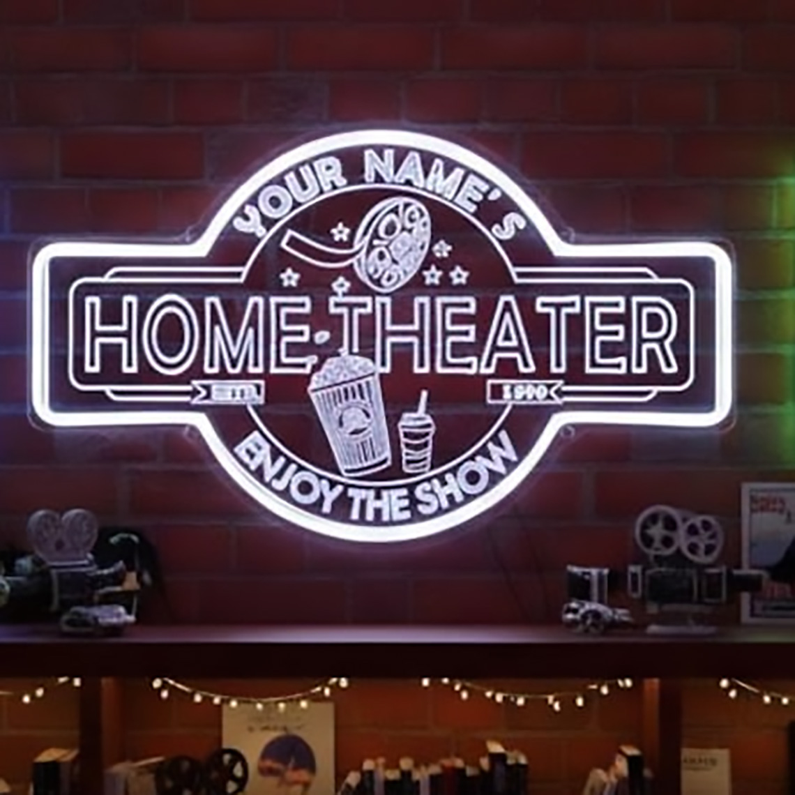 Letreiro Neon Personalizado pa - Home Cinema Wall avaliação e preço