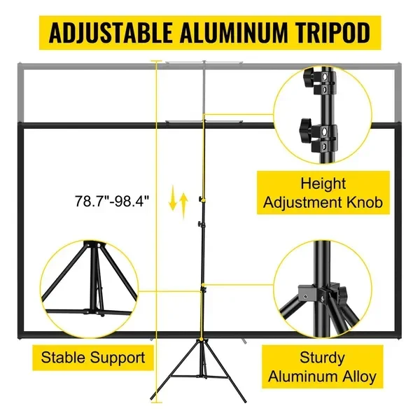Tela de Projeção com Tripé 80  - Projector Tripod Stand avaliação e preço