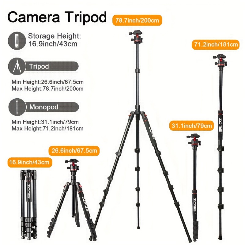 Zomei tripé de câmera de alumí - Projector Tripod Stand avaliação e preço