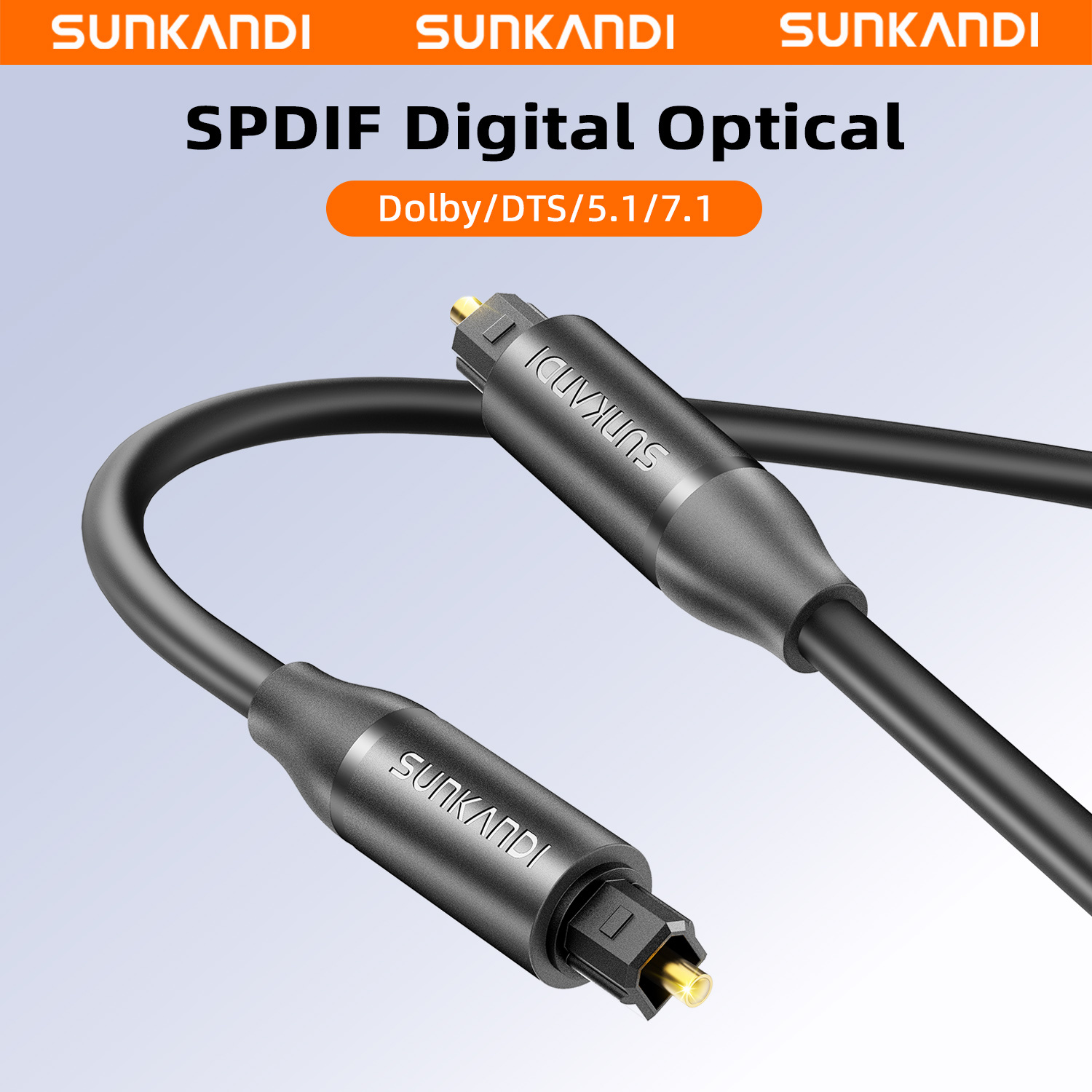 Cabo de áudio óptico SUNKANDI, - Home Cinema Sound System avaliação e preço