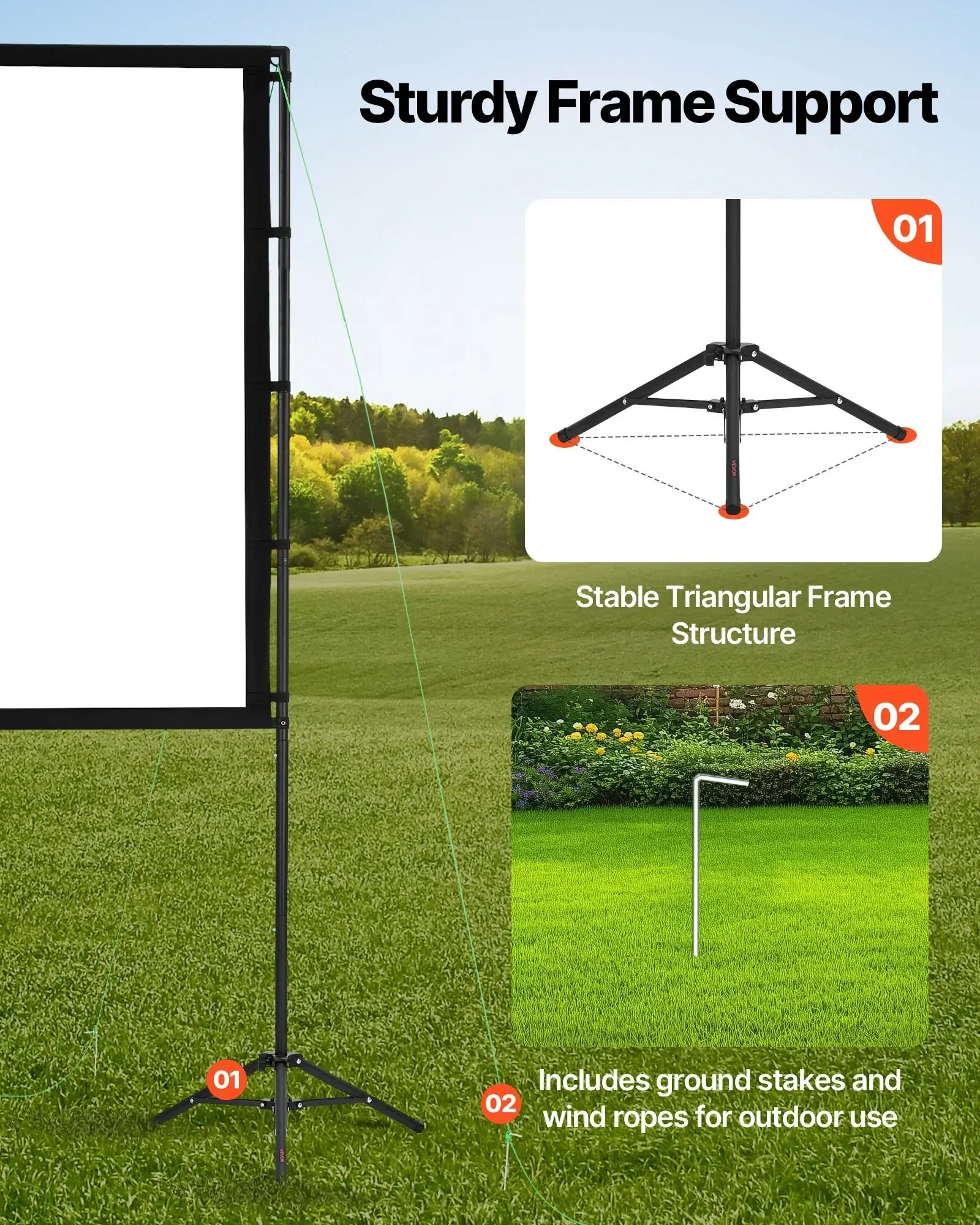 Tela de Projetor com Tripé e 2 - Projector Tripod Stand avaliação e preço