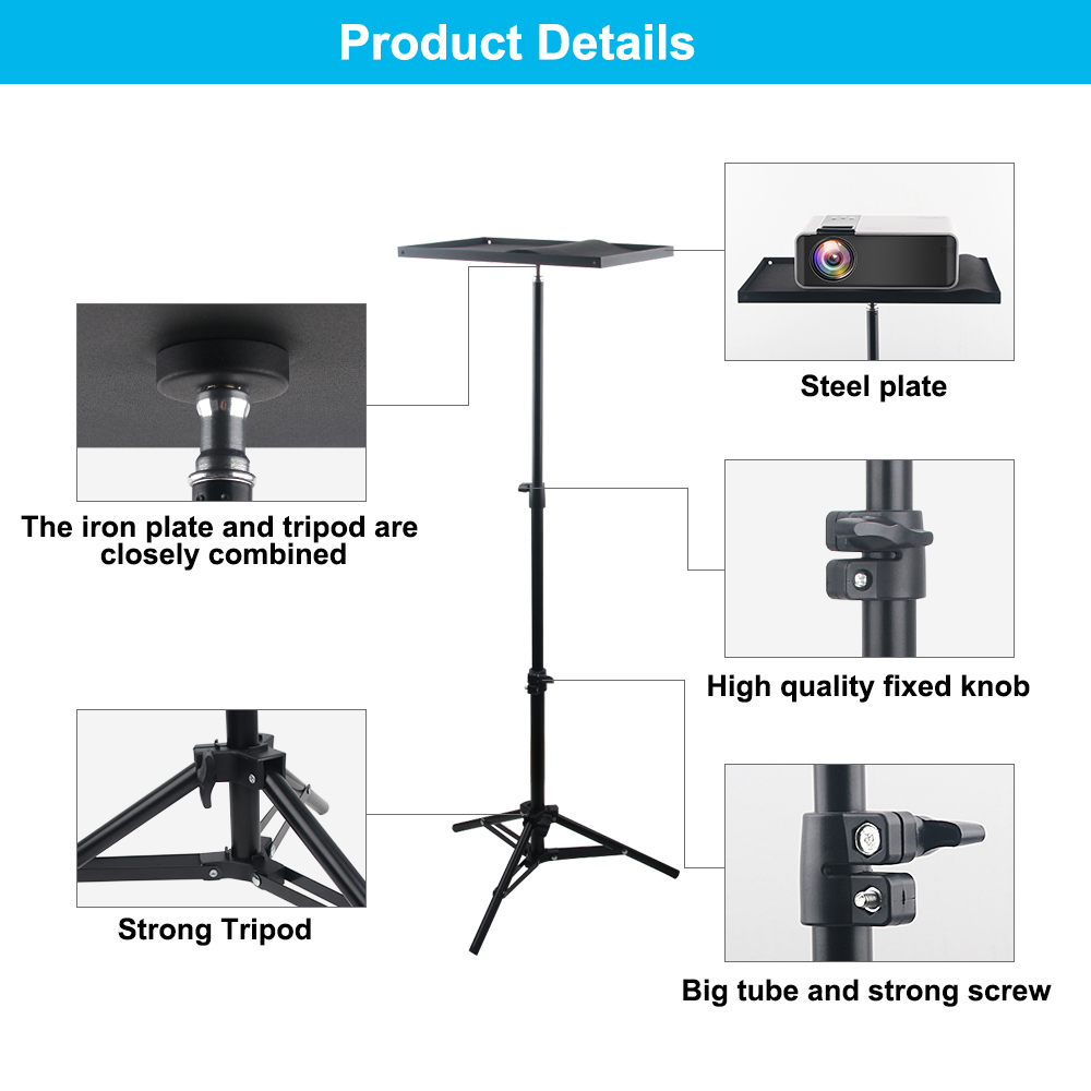 110cm 160cm ajustável universa - Projector Tripod Stand avaliação e preço