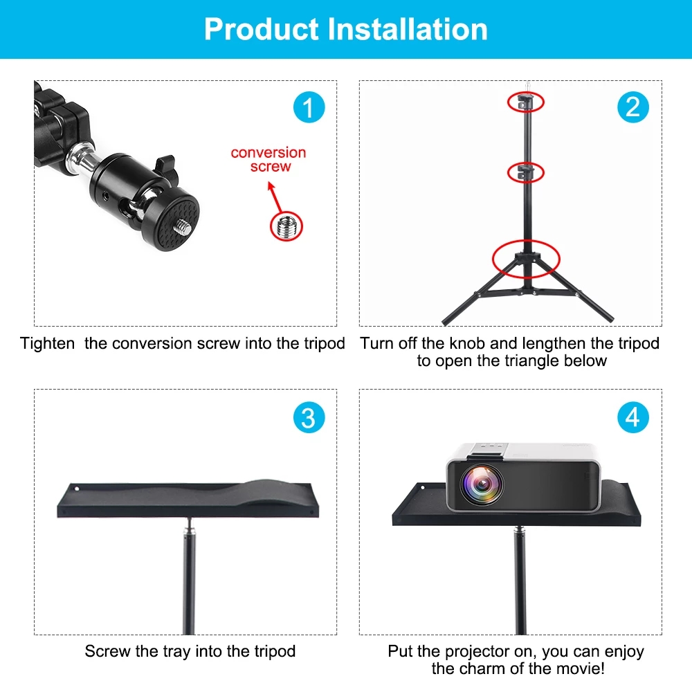 110cm 160cm ajustável universa - Projector Tripod Stand avaliação e preço